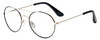 Profile View of Isaac Mizrahi IM103-10 Designer Blue Light Blocking Eyeglasses in Black Gold Unisex Aviator Full Rim Metal 55 mm