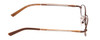 Side View of Vivid KIDS 115 Designer Blue Light Blocking Eyeglasses in Bronze Brown Tan White Unisex Oval Full Rim Metal 44 mm