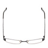 Top View of Vivid 412 Unisex Rectangle SemiRimless Designer Reading Glasses Satin Black 52mm
