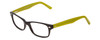 Profile View of Vivid 812 Unisex Classic Full Rim Designer Reading Glasses Black/Moss Green 50mm