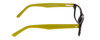 Side View of Vivid 812 Designer Blue Light Blocking Eyeglasses in Black & Moss Green Unisex Classic Full Rim Acetate 50 mm
