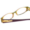 Close Up View of Vivid 902 Women Oval Full Rim Designer Reading Glasses in Purple Blue Green 49mm