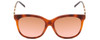Front View of GUCCI GG0655SA-003 Women Cateye Sunglasses Havana Tortoise Brown Gold/Brown 56mm