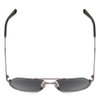 Top View of GUCCI GG0981S-002 Unisex Aviator Sunglasses in Ruthenium Silver/Green/Green 60mm