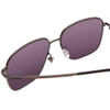 Close Up View of GUCCI GG0987SA-001 Unisex Sunglasses in Ruthenium Silver & Black/Grey Smoke 60mm