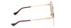 Side View of GUCCI GG1089SA-002 Womens Oversized Designer Sunglasses in Gold/Plum/Brown 61 mm