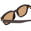 Close Up View of GUCCI GG1140SK-003 Unisex Classic Designer Sunglasses in Black & Gold/Brown 54mm