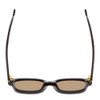 Top View of GUCCI GG1140SK-003 Unisex Classic Designer Sunglasses in Black & Gold/Brown 54mm