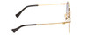 Side View of GUCCI GG1142SA-001 Womens Classic Designer Sunglasses Gold/Black/Grey Smoke 56mm