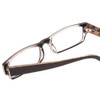 Close Up View of Moda Vision 2013 Unisex Rectangle Reading Glasses in Brown Crystal & Mosaic 55mm