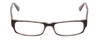 Front View of Moda Vision 2013 Designer Single Vision Prescription Rx Eyeglasses in Brown Crystal Layer Mosaic Unisex Rectangle Full Rim Acetate 55 mm