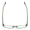 Top View of Moda Vision 2013 Designer Bi-Focal Prescription Rx Eyeglasses in Green Crystal Layer Mosaic Unisex Rectangle Full Rim Acetate 55 mm
