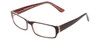 Profile View of Moda Vision 2013 Designer Progressive Lens Blue Light Blocking Eyeglasses in Orange Crystal Layer Mosaic Black Unisex Rectangle Full Rim Acetate 55 mm