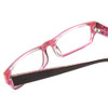 Close Up View of Moda Vision 2013 Unisex Rectangle Reading Glasses Pink Crystal Mosaic Black 55mm