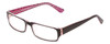 Profile View of Moda Vision 2013 Designer Progressive Lens Blue Light Blocking Eyeglasses in Pink Crystal Layer Mosaic Black Unisex Rectangle Full Rim Acetate 55 mm