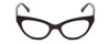 Front View of GANT GA4100 Womens Cateye Full Rim Designer Reading Glasses in Gloss Black 51 mm