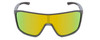 Front View of Smith Optics Boomtown Unisex Sunglasses Cement Grey/Polarized Green Mirror 135mm