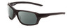 Profile View of Smith Optics Rebound Elite Designer Polarized Reading Sunglasses with Custom Cut Powered Smoke Grey Lenses in Matte Black Unisex Rectangle Full Rim Acetate 59 mm