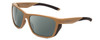 Profile View of Smith Optics Longfin Elite Designer Polarized Sunglasses with Custom Cut Smoke Grey Lenses in Tan 499 Brown Unisex Wrap Full Rim Acetate 59 mm