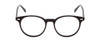 Front View of Ernest Hemingway H4908 Unisex Round Designer Reading Glasses in Gloss Black 49mm
