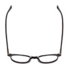 Top View of Ernest Hemingway H4908 Unisex Round Designer Reading Glasses in Gloss Black 49mm