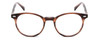 Front View of Ernest Hemingway H4908 Designer Single Vision Prescription Rx Eyeglasses in Brown Amber Crystal Unisex Round Full Rim Acetate 49 mm