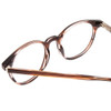 Close Up View of Ernest Hemingway H4908 Designer Progressive Lens Prescription Rx Eyeglasses in Brown Amber Crystal Unisex Round Full Rim Acetate 49 mm