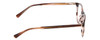 Side View of Ernest Hemingway H4908 Designer Progressive Lens Blue Light Blocking Eyeglasses in Brown Amber Crystal Unisex Round Full Rim Acetate 49 mm