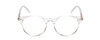 Front View of Ernest Hemingway H4908 Unisex Round Designer Reading Glasses Clear Crystal 49 mm
