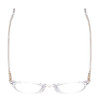 Top View of Ernest Hemingway H4908 Designer Progressive Lens Prescription Rx Eyeglasses in Clear Crystal Unisex Round Full Rim Acetate 49 mm