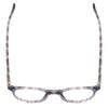 Top View of Ernest Hemingway H4908 Designer Single Vision Prescription Rx Eyeglasses in Grey Crystal Smoke Marble Unisex Round Full Rim Acetate 49 mm