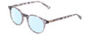 Profile View of Ernest Hemingway H4908 Designer Blue Light Blocking Eyeglasses in Grey Crystal Smoke Marble Unisex Round Full Rim Acetate 49 mm