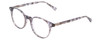 Profile View of Ernest Hemingway H4908 Designer Progressive Lens Blue Light Blocking Eyeglasses in Grey Crystal Smoke Marble Unisex Round Full Rim Acetate 49 mm