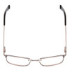 Top View of Ernest Hemingway H4909 Unisex Rectangle Reading Glasses in Black/Gun Metal 55 mm