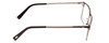 Side View of Ernest Hemingway H4909 Designer Blue Light Blocking Eyeglasses in Black/Gun Metal Unisex Rectangle Full Rim Metal 55 mm