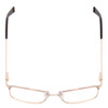 Top View of Ernest Hemingway H4909 Unisex Rectangle Designer Reading Glasses Brown/Gold 55mm