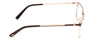 Side View of Ernest Hemingway H4909 Designer Blue Light Blocking Eyeglasses in Brown/Gold Unisex Rectangle Full Rim Metal 55 mm