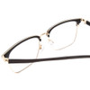 Close Up View of Ernest Hemingway H4904 Unisex Cateye Designer Reading Glasses in Black/Gold 55mm