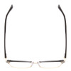 Top View of Ernest Hemingway H4904 Unisex Cateye Designer Reading Glasses in Black/Gold 55mm