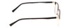 Side View of Ernest Hemingway H4904 Designer Blue Light Blocking Eyeglasses in Matte Black/Gold Unisex Cateye Full Rim Acetate 55 mm