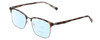 Profile View of Ernest Hemingway H4904 Designer Progressive Lens Blue Light Blocking Eyeglasses in Matte Grey Tortoise Havana/Gun Metal Unisex Cateye Full Rim Acetate 55 mm