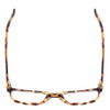 Top View of Ernest Hemingway H4905 Designer Single Vision Prescription Rx Eyeglasses in Antique Yellow Brown Tortoise Havana Ladies Classic Full Rim Acetate 53 mm