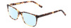 Profile View of Ernest Hemingway H4905 Designer Blue Light Blocking Eyeglasses in Antique Yellow Brown Tortoise Havana Ladies Classic Full Rim Acetate 53 mm