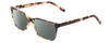 Profile View of Ernest Hemingway H4905 Designer Polarized Sunglasses with Custom Cut Smoke Grey Lenses in Antique Yellow Brown Tortoise Havana Ladies Classic Full Rim Acetate 53 mm