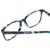 Close Up View of Ernest Hemingway H4905 Designer Progressive Lens Prescription Rx Eyeglasses in Blue Auburn Tortoise Havana Ladies Classic Full Rim Acetate 53 mm