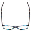 Top View of Ernest Hemingway H4905 Designer Progressive Lens Prescription Rx Eyeglasses in Blue Auburn Tortoise Havana Ladies Classic Full Rim Acetate 53 mm