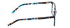 Side View of Ernest Hemingway H4905 Designer Blue Light Blocking Eyeglasses in Blue Auburn Tortoise Havana Ladies Classic Full Rim Acetate 53 mm