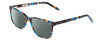Profile View of Ernest Hemingway H4905 Designer Polarized Reading Sunglasses with Custom Cut Powered Smoke Grey Lenses in Blue Auburn Tortoise Havana Ladies Classic Full Rim Acetate 53 mm