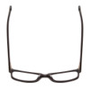 Top View of Ernest Hemingway 4807 Unisex Square Acetate Designer Eyeglasses Matte Black 54mm