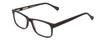 Profile View of Ernest Hemingway H4807 Designer Blue Light Blocking Eyeglasses in Matte Black Unisex Square Full Rim Acetate 54 mm